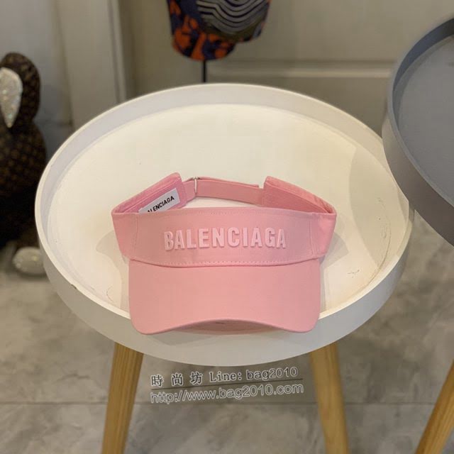 Balenciaga新品女士帽子 巴黎世家新款彩色純棉立體logo空頂帽遮陽帽  mm1667